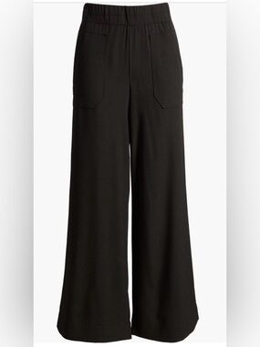 Wit & Wisdom Black Wide-Leg Pull-On Pants